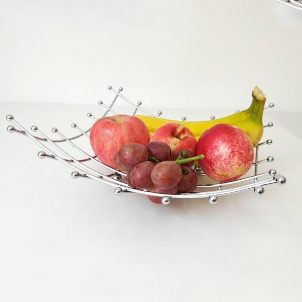 Chrome frugtskål Nest/Frugtkurv 25x10