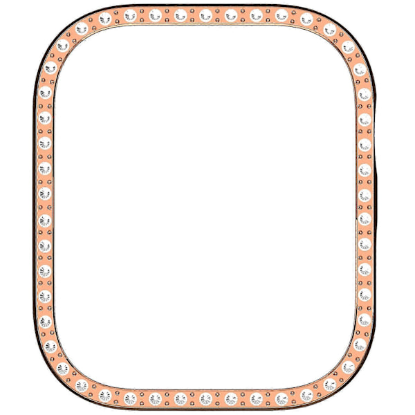 Halvt Skydd Ihåligt PC-skyddsfodral med Diamantdekor för Watch Fit 3 Electroplating Rose Gold