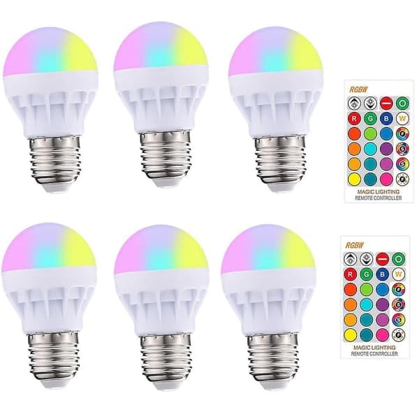 4 st E27 Smart Control Lamp LED RGBW Dimbar
