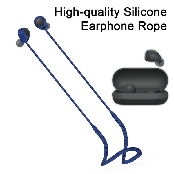 Katonesto kuulokkeiden hihna vedenpitävä silikoninen kaulanauha Turvallinen Yhteensopiva Kuulokkeet Yhteensopiva Sony Wf-c700n Beige