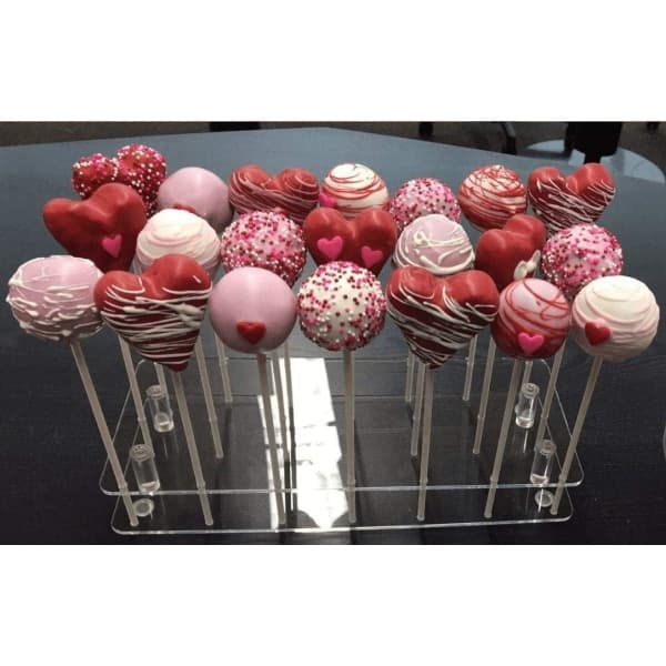 Kakepop-displaystativ, 21-hulls klart akryl lollipop-holder