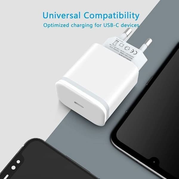 20W USB-C hurtigoplader til iPhone 12 Pro Max, PD 3.0 vægstik opladningsadapter strømforsyning til PD20W