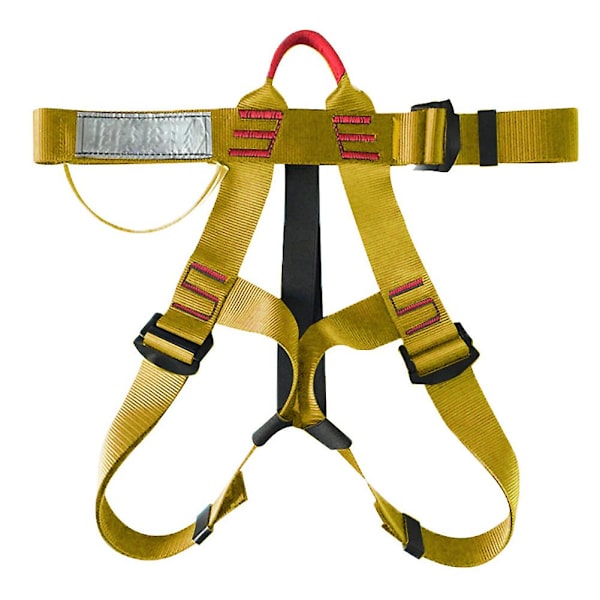 Anti-fald sikkerhedssele udendørs klippe sikkerhedsklatring rappelling sele sikkerhedssele beskyttelse Yellow