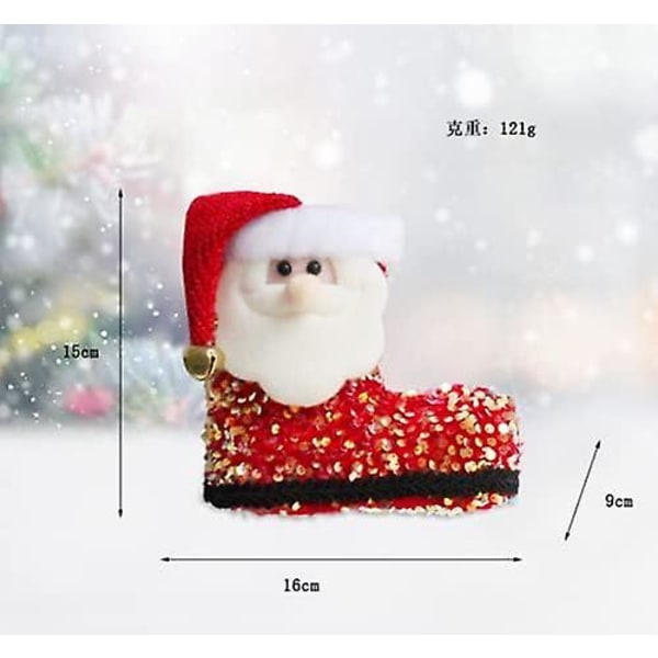 2-pack Mini Julstrumpor, 3D Små Tomte Stövlar, Personliga Julstrumpor Med Paljetter