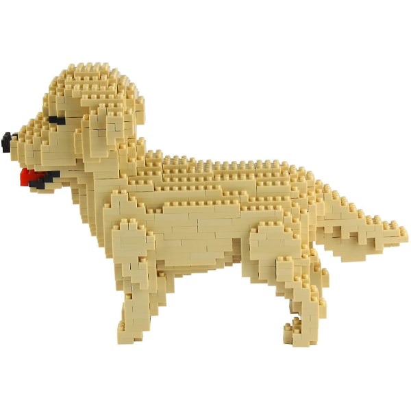 Micro Dog Byggeklodser Kæledyr Mini Byggelegetøj Klodser, 950 Stykker Kljm-02 (Golden Retriever)