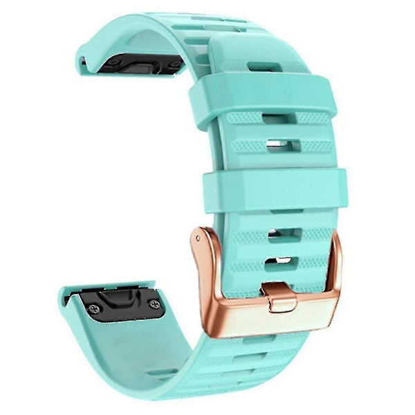 Kellon rannekkeet Fenix 7s / 6s Pro / 5s / 2s -kelloille, raidallinen silikoninen 20 mm ranneke soljella Mint Green