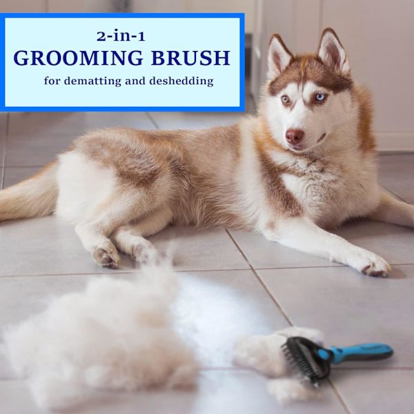 Pet Grooming Tool Dog Brush - Dobbel Dematting Kam - Undercoat Rake Deshedding Tool, For Lang Håret Katt Hund Floker Fjerning