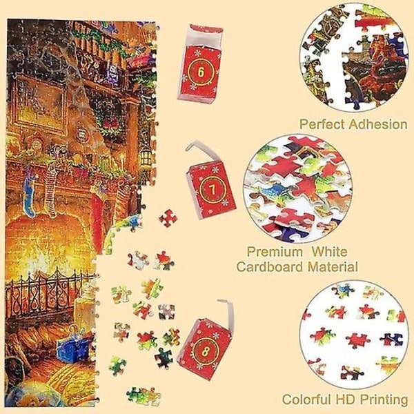Julkalender Jultomte Pussel Leksak 24 Julkalender Blind Box