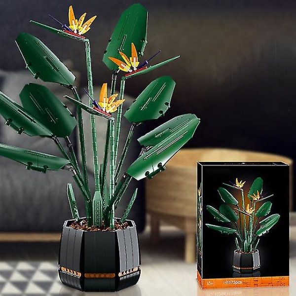 Fomantic Flower Bird Of Paradise Bouquet Rose Byggeklodser Legetøj Diy Potte Illustration Ferie Kæreste Gave 120 pcs Without box
