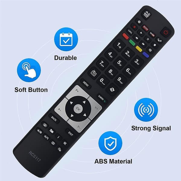Fjernkontroll erstatning for TV 50hyt62uh Dled32265hdcntd