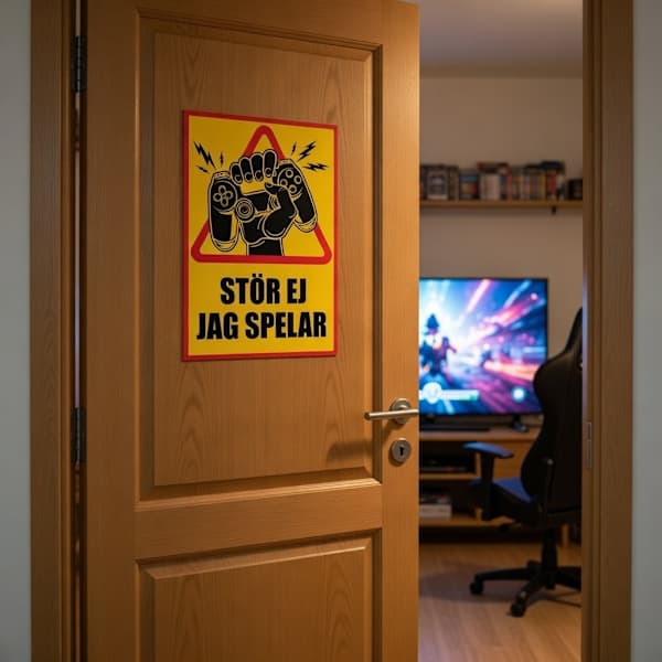 Spiller Forstyrr Ikke / Advarselsskilt - Skilt A4 A4