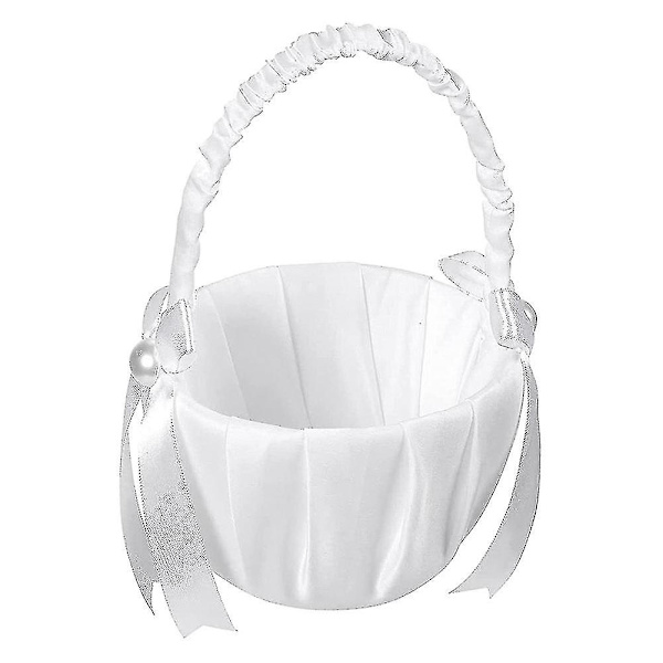 Krpc-pack Bröllop Satin Blomkorg, Slipsknut Fest Ros Blomkorg