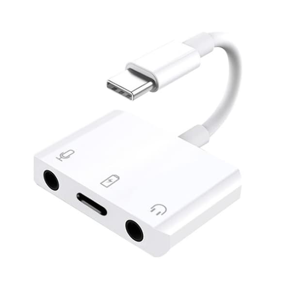 Praktisk Type-c til 3,5 mm hovedtelefonstikadapter Live Broadcast Usb-c lydkort mikrofon stik til telefon