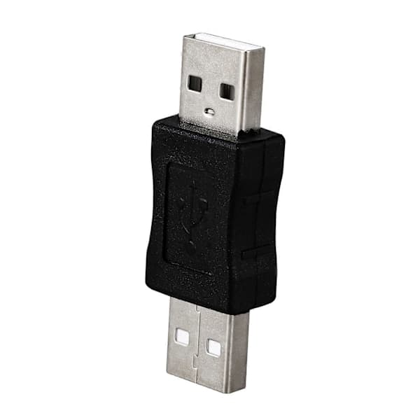 SODIAL(R) USB A uros-uros -liitinsovitin, musta