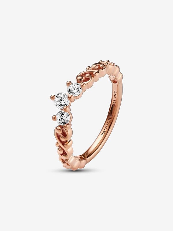 Pandora - Regal Swirl Tiara Ring - 14k roséguldplätering Circumference: 58mm