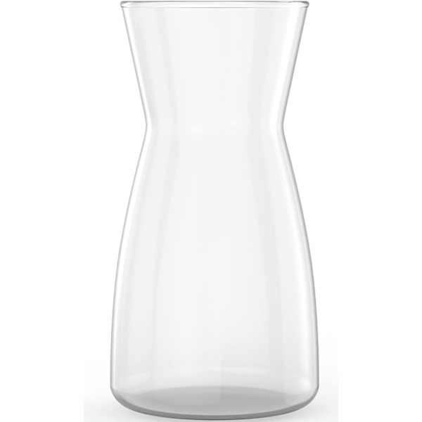 Kvalitetsglas Vas - Dekorativ Glas Vas - Rustik Heminredning för Modernt Bondgårdshus, Ideal Hylla, Bord & Entré Dekor, Patenterad Design, Vit