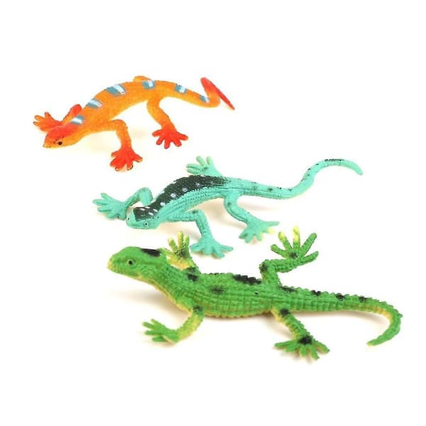 Gecko Små Plastödlor Simuleringsverklighet Dekoration Barnleksaker 12 St