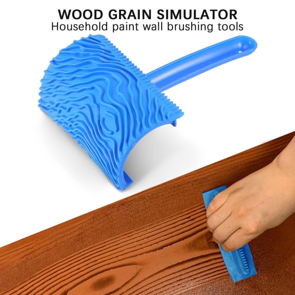 Imitation Wood Pattern Tool Set Eg300t 7 Inch Rubber Roller + Ms16 Imitation Realistic Wood Grain T
