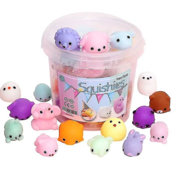 24st Squishy Toy Söt djur Antistress Ball Mochi Toy Stress Relief Leksaker