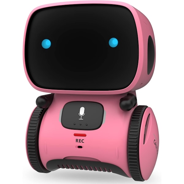 Interaktiva Smarta Robotleksaker, Robotleksaker på Engelska, Röststyrning & Beröringssensor, Dansa & Sjung & Gå, Inspelare & Prata Som Du Pink