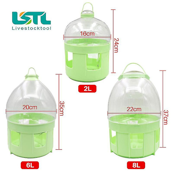 2l/6l/8l Lintujen Vedenjakelu Käytännöllinen Lintujen Vedenjakelu Luova Lintujuoma Syöttötarvikkeet Kyyhkyselle Papukaijalle Hy