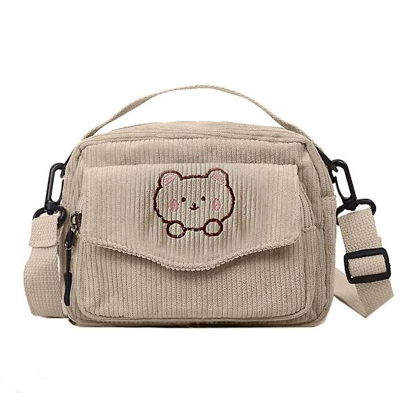 Crossbody taske sød pung crossbody taske fløjl pung sort white