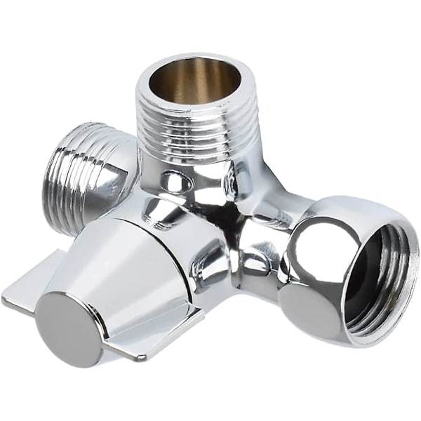 Solid messing 3-vejs ventil, 3-vejs aflederventilkontakt, 3-vejs bruseraflederventil, G1/2\" T-adapter T-adapter