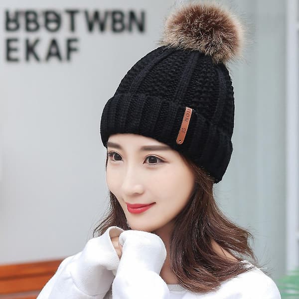 Hatt Beanie Snowski Vinter Strikket Ull Skull Hat