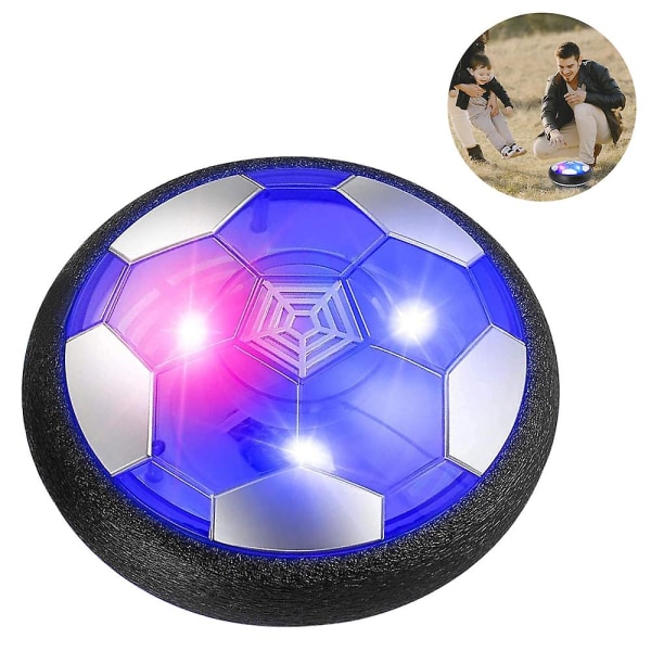 1 stk Hover-fotball, Air Power Flytende fotball-fotballdisk med LED-lys, lekeball for barn for innendørs og utendørs aktivitet, beste gave til gutter og