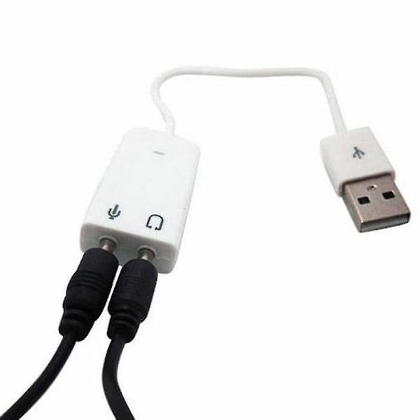 Ny praktisk PC-skrivebord USB 2.0 3D virtuell 7.1-kanals lydkort-adapter
