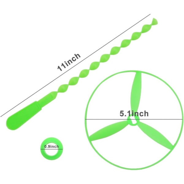 Twisty Pull String Flygende Tallerkener/Helikoptre, 40 stk