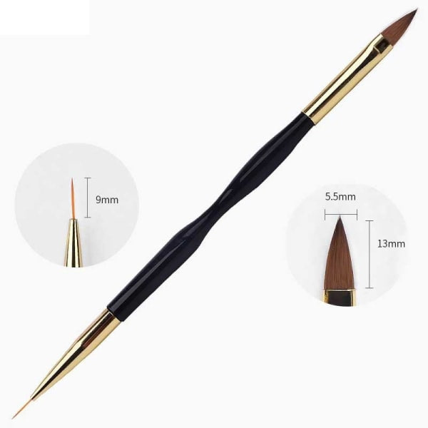 3 st Akryl/UV Penslar naglar - Twist - Guld Svart
