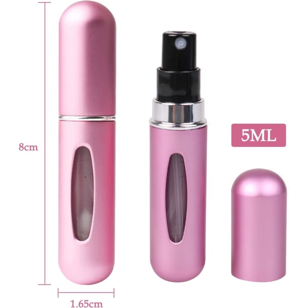 4 STK parfumeforstøver, mini parfume rejseflaske 5 ml sprayflasker, bærbar til parfume aftershave rejseferie, forretnings- og udendørsaktiviteter