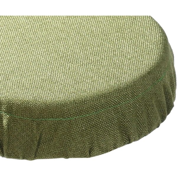 Hopfällbar pallkudde Sittdyna för stol Teleskopisk pallkudde Inomhus Utomhus Stadion Pallöverdrag Rund för ryggsäckssovrum Green Imitate linen