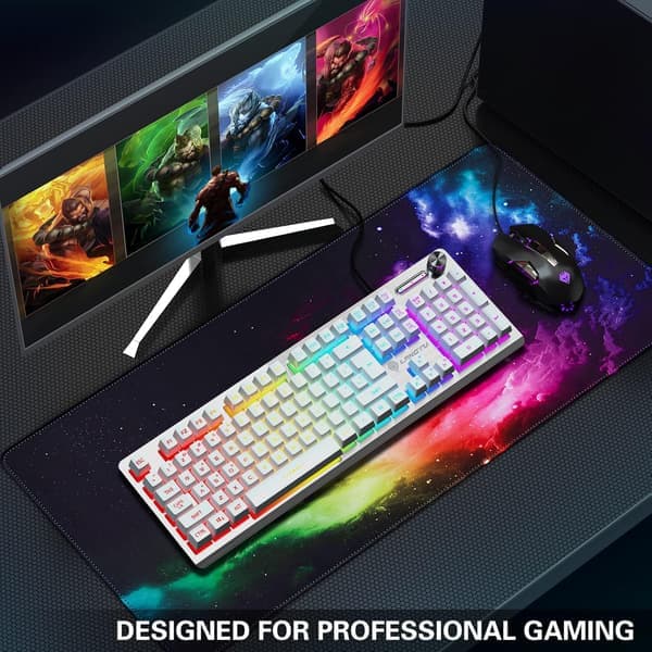 Stor Gaming Musemåtte til Computer, Genvejstast Guide Musemåtte Skridsikker Gummibase Skrivebordsmåtte til Gaming (80x40x0,3 cm)