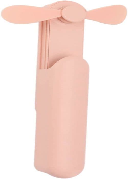 Bärbar lutande tornfläkt för resor (rosa, 1-pack)