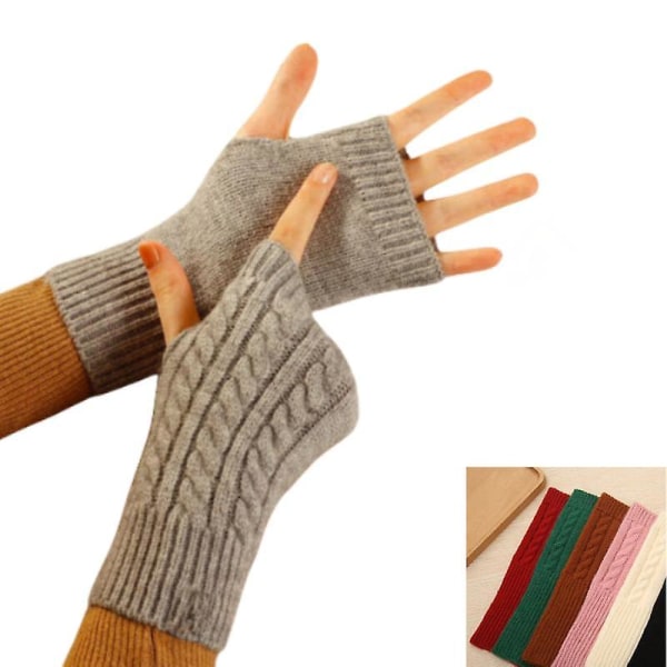 Nye Factory Seconds Cashmere fingerløse handsker fra Turtle Doves gray