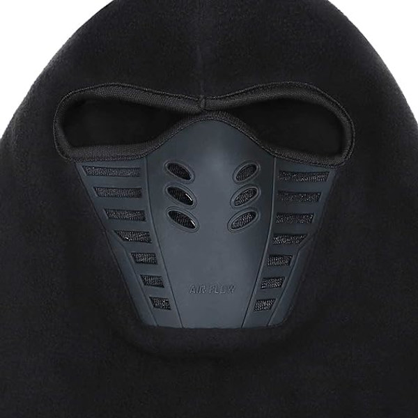 Balaclava för män - Airsoftmask - Ansiktsvärmare - Cykeltillbehör - Halsvärmare - Skidmask Balaclava - Ninjamask - One Size - Svart