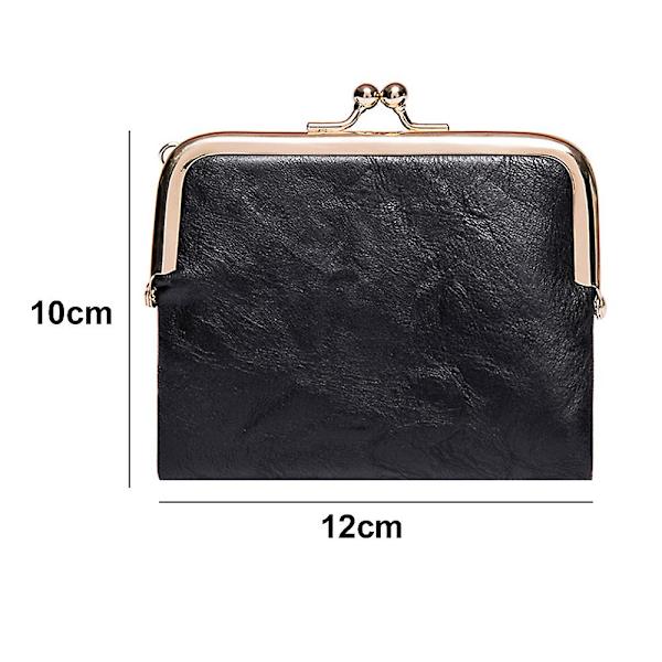 Vintage Multifunktionell Fällbar Plånbok black