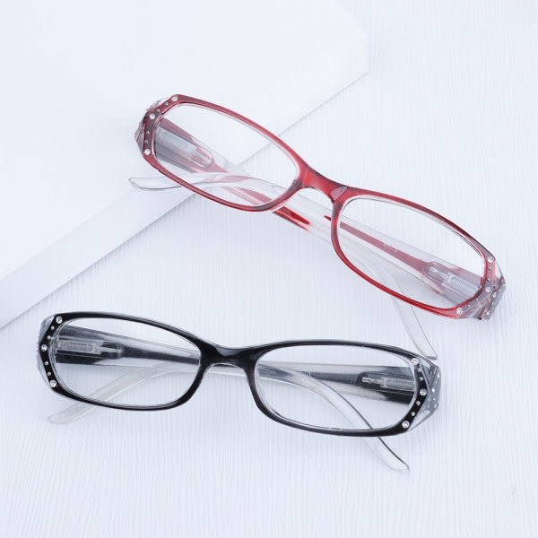 Trykkglass Diamantdekorerte briller red Strength 4.00