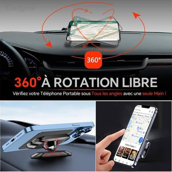 【Sett med 2】360° Biltelefonmagnet【for iPhone 17 Pro Max 16【med metallplate】