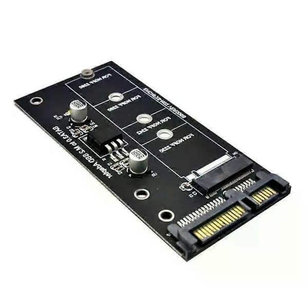 M2-SATA3-sovitinkortti tehokas SATA M2.SSD-muunninsovitinkortti NVME SSD päivitetty SATA 6 Gbps NGFF-sovitin musta 3 kpl Black 3PCS