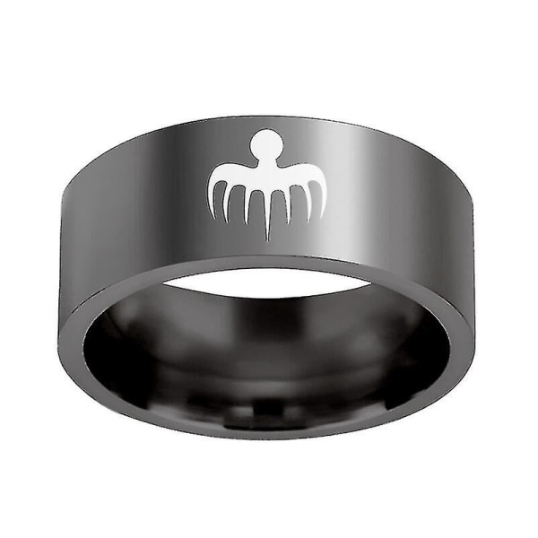 Nya trendiga James Bond 007 Spectre Ring Herr S Ring Mode Metall Polerat Spökmönster Ring Accessoarer Festsmycken Black 9
