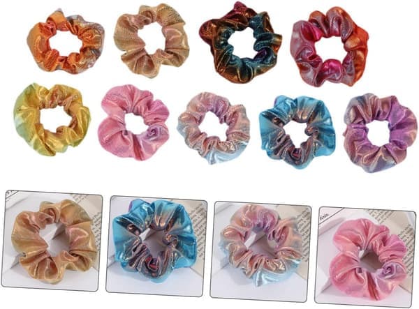 18 stk. Gradert Tie-dye Hårbånd Dame Tilbehør Scrunchies Hodebånd Spa Hodebånd Tilfeldig Farge