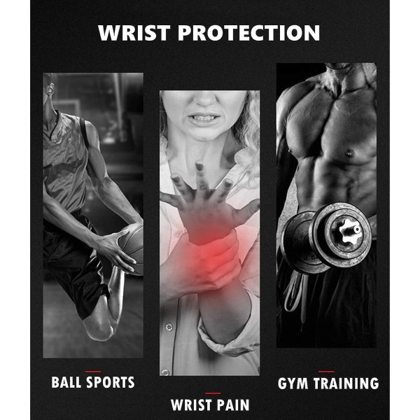 2-pack justerbar sportarmbandsarmband, handstöd, karpaltunnelstag för fitness, artrit och tendinit smärtlindring - lämplig för båda