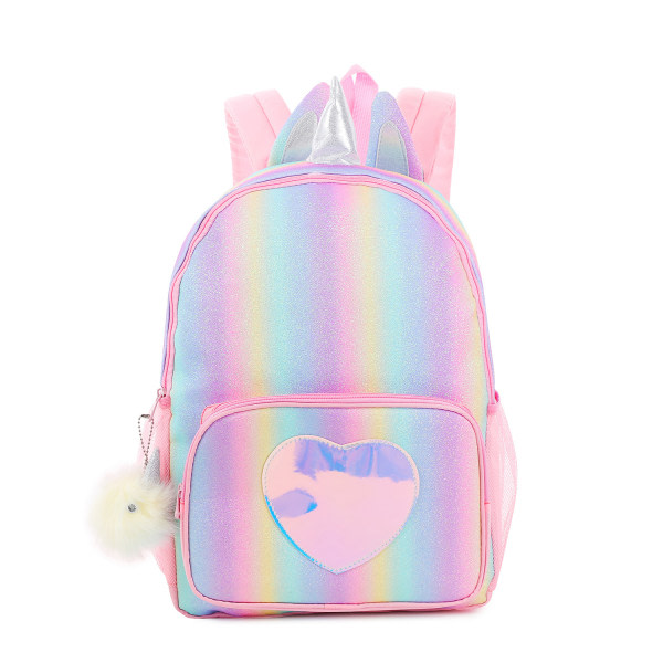 Børns rygsæk pige regnbue skoletaske enhjørning stor kapacitet