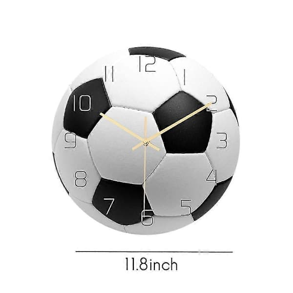 Fotboll Akryl Tyst Väggklocka Sovrum Vardagsrum Födelsedag Julklappar Till Barn