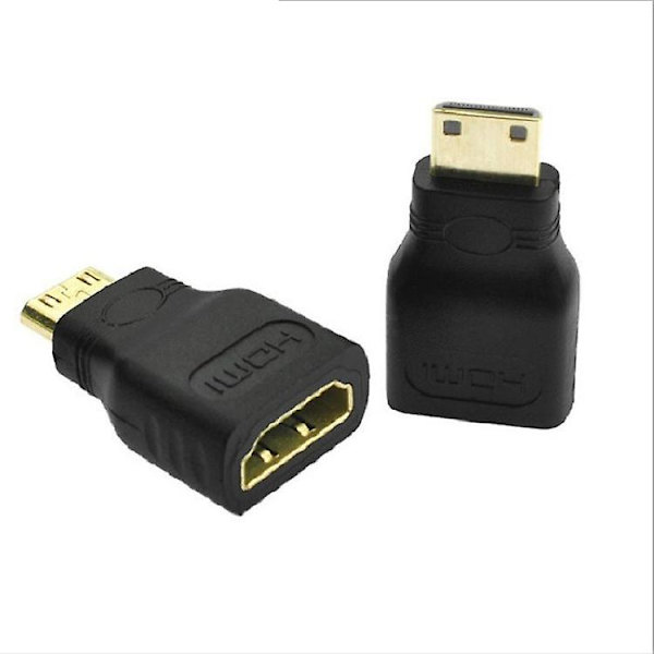 Mini Hdmi til Hdmi Adapter Hd Mini Konvertering Tablet Dv Kamera Til Tv, 2pak