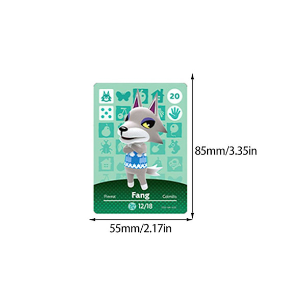 24 st Mini Game Card Videokassett Samling Animal Crossing Passar för Switch