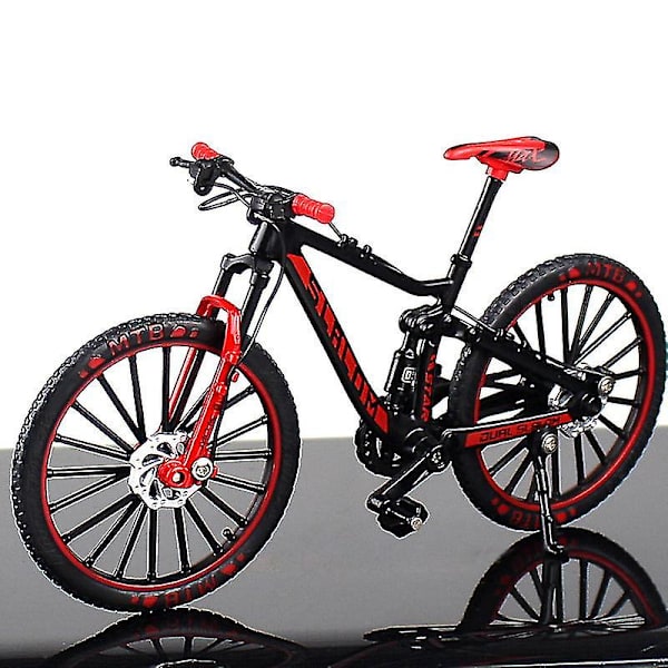Mini 1:10 Legering Cykel Skala Model Desktop Simulering Ornament Finger Mountainbikes Legetøj Red